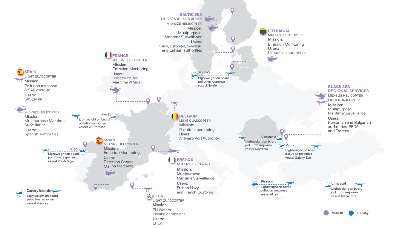 EMSA RPAS service: Where are we flying? 2021 Image 1